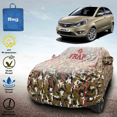 Frap Car Cover For Tata Bolt, Bolt Quadrajet XE, Bolt Revotron XE (With Mirror Pockets)(Multicolor, Red)