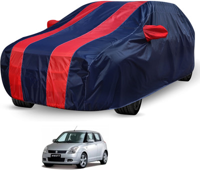 Auto Hub Car Cover For Maruti Suzuki Swift (With Mirror Pockets)(Blue, Red)