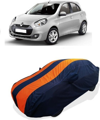 QLAX Car Cover For Maruti Pulse (With Mirror Pockets)(Orange)