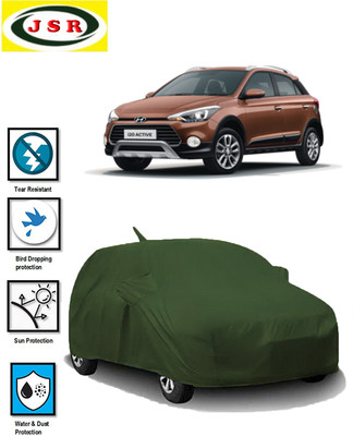J S R Car Cover For Hyundai i20 Active (With Mirror Pockets)(Green)