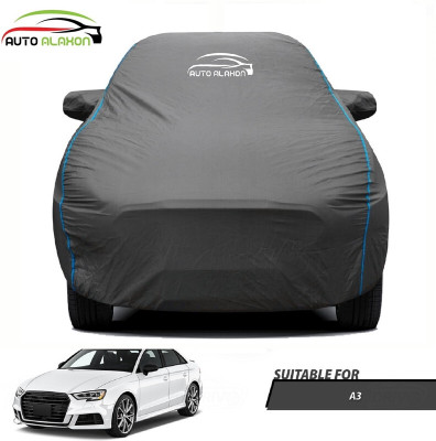 AUTO ALAXON Car Cover For Audi A3 (With Mirror Pockets)(Black)