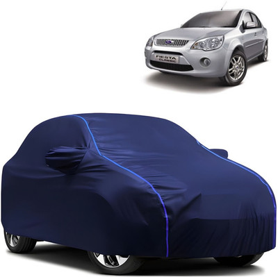 WSK Car Cover For Ford Fiesta Old (With Mirror Pockets)(Blue)