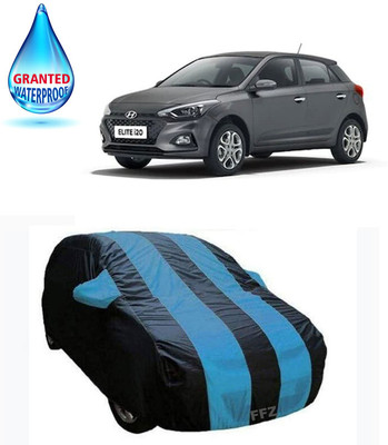 FFZ Car Cover For Hyundai Elite i20 (With Mirror Pockets)(Blue, Black, For 2020 Models)
