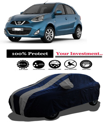 Amexride Car Cover For Nissan Micra XL Option D Diesel (With Mirror Pockets)(Grey)