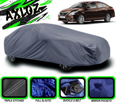 AXLOZ Car Cover For Nissan Sunny (With Mirror Pockets)(Grey)