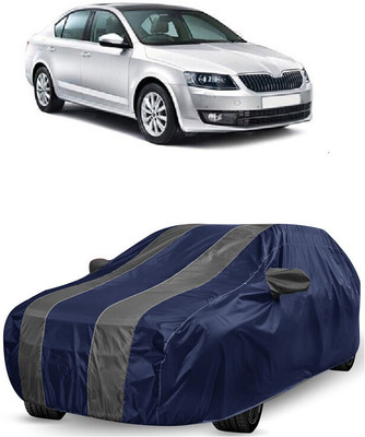 ANTOFY Car Cover For Skoda Octavia 2.0i (With Mirror Pockets)(Grey, Blue)