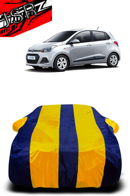 J S R Car Cover For Hyundai Grand i10 CRDi Asta Option (With Mirror Pockets)(Yellow, Blue)