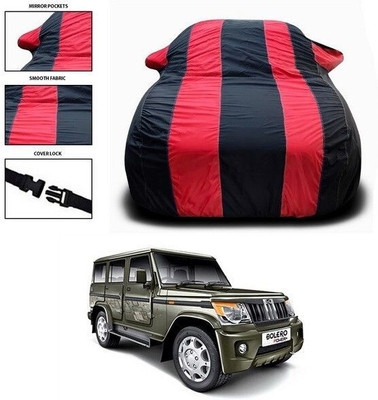 ANTHUB Car Cover For Mahindra Bolero (With Mirror Pockets)(Red)