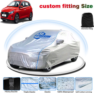 GARREGE Car Cover For Hyundai i20 Sportz AT (With Mirror Pockets)(Silver, Grey, For 2020, 2021, 2022, 2023, 2024 Models)