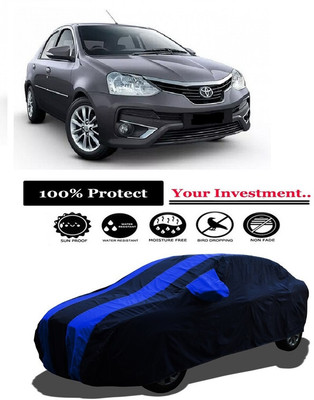 Amexride Car Cover For Toyota Platinum Etios 1.5 V (With Mirror Pockets)(Multicolor)