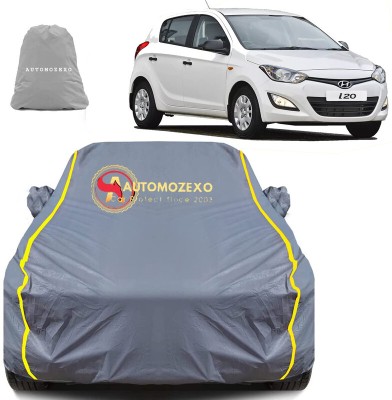 AUTOMOZEXO Car Cover For Hyundai i20 (With Mirror Pockets)(Grey)