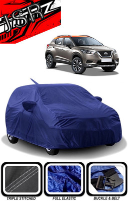 J S R Car Cover For Nissan Kicks (With Mirror Pockets)(Blue)