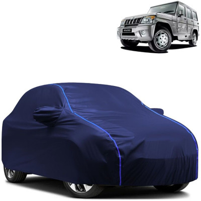 Autohaux Car Cover For Mahindra Bolero (With Mirror Pockets)(Blue)