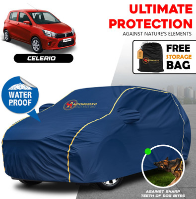 AUTOMOZEXO Car Cover For Maruti, Maruti Suzuki Celerio, Celerio LDi, Celerio LXI, Celerio VXI, Celerio VXI CNG, Celerio VDI Optional (With Mirror Pockets)(Blue)