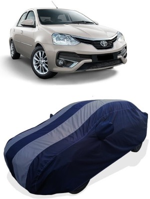 Coxtor Car Cover For Toyota Platinum Etios 1.5 G Petrol (With Mirror Pockets)(Grey)