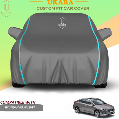 Ukara Car Cover For Hyundai Verna (With Mirror Pockets)(Grey)