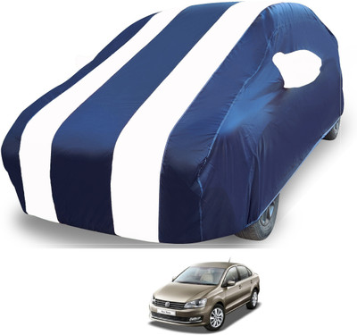 MOCKHE Car Cover For Volkswagen Vento (With Mirror Pockets)(White)
