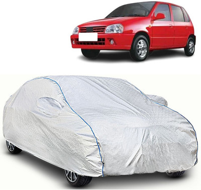 WSK Car Cover For Maruti Suzuki Zen 1.0i (With Mirror Pockets)(Silver, Blue)
