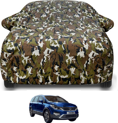 Auto Hub Car Cover For Tata Hexa (With Mirror Pockets)(Brown)