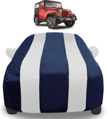 Auto Hub Car Cover For Mahindra Thar (With Mirror Pockets)(Silver)