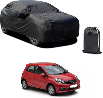 CODOKI Car Cover For Honda Brio (With Mirror Pockets)(Black)