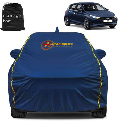 AUTOMOZEXO Car Cover For Hyundai i20 (With Mirror Pockets)(Blue)