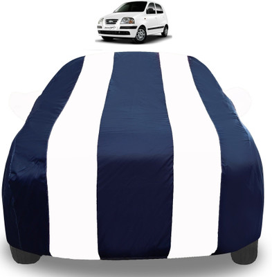 Auto Hub Car Cover For Hyundai Santro Xing (With Mirror Pockets)(White)