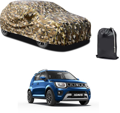 PAGORA Car Cover For Maruti Suzuki Ignis (With Mirror Pockets)(Yellow, For 2019, 2020, 2021, 2022, 2023 Models)