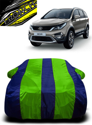 FRONCH Car Cover For Tata Hexa (With Mirror Pockets)(Green, Blue)