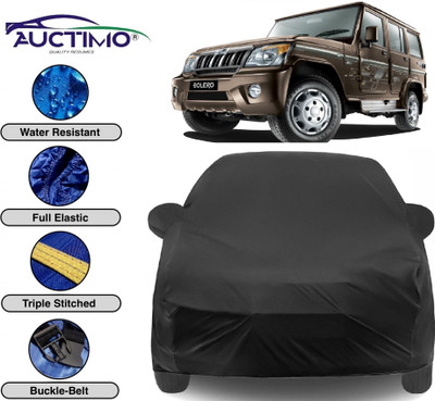 AUCTIMO Car Cover For Mahindra Bolero (With Mirror Pockets)(Black)