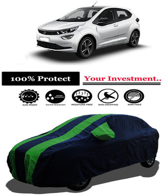Amexride Car Cover For Tata Altroz XZ Petrol (With Mirror Pockets)(Green)