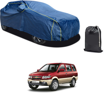 CODOKI Car Cover For Chevrolet Tavera (With Mirror Pockets)(Blue, For 2019, 2020, 2021, 2022, 2023 Models)