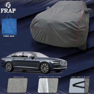 Frap Car Cover For Volvo S90 (With Mirror Pockets)(Grey, Red)