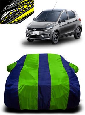 FRONCH Car Cover For Tata Tiago (With Mirror Pockets)(Green, Blue)