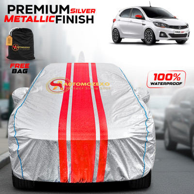 AUTOMOZEXO Car Cover For Tata Tiago (With Mirror Pockets)(Silver)