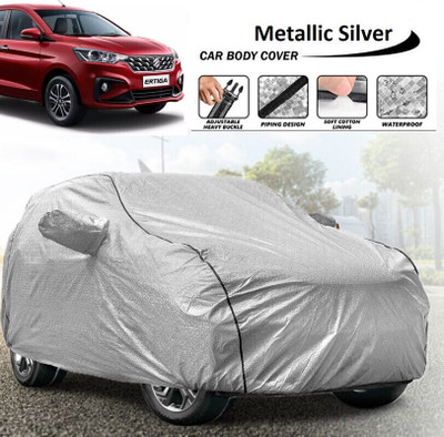 Telescope Car Cover For Maruti Suzuki, Maruti Ertiga, Ertiga EX, Ertiga LXI, Ertiga ZXI (With Mirror Pockets)(Silver, For 2022, 2023 Models)