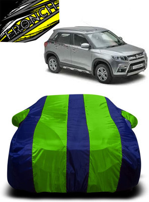 FRONCH Car Cover For Maruti Suzuki Vitara Brezza (With Mirror Pockets)(Green, Blue)