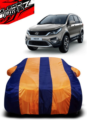 J S R Car Cover For Tata Hexa XT 4X4 (With Mirror Pockets)(Orange, Blue)