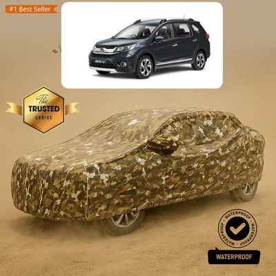 GOSHIV-car and bike accessories Car Cover For Honda BRV i-DTEC E MT (With Mirror Pockets)(Yellow, White)
