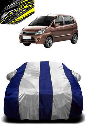 FRONCH Car Cover For Maruti Suzuki Zen Estilo (With Mirror Pockets)(White, Blue)