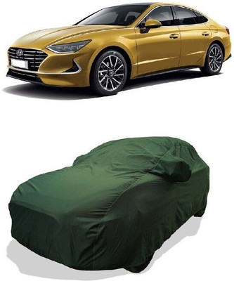 QLAX Car Cover For Hyundai Sonata Gold (With Mirror Pockets)(Green)