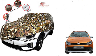 Auto Oprema Car Cover For Volkswagen Polo Cross (With Mirror Pockets)(Green)