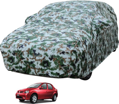 Auto Hub Car Cover For Mahindra Logan (With Mirror Pockets)(Multicolor)
