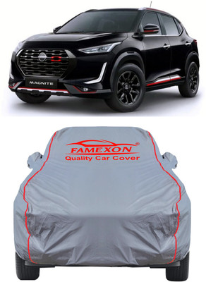 FAMEXON Car Cover For Nissan Magnite (With Mirror Pockets)(Grey)