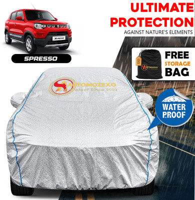 AUTOMOZEXO Car Cover For Maruti S-Presso (With Mirror Pockets)(Silver)
