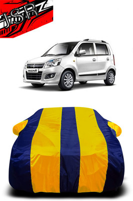 J S R Car Cover For Maruti Suzuki Wagon R AMT VXI Option (With Mirror Pockets)(Yellow, Blue)