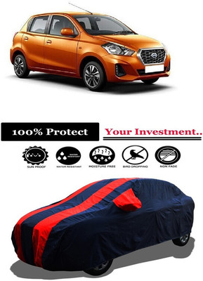 Amexride Car Cover For Datsun GO T (With Mirror Pockets)(Red)