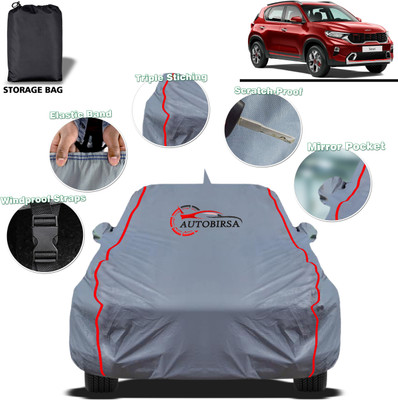 AUTOBIRSA Car Cover For Kia Sonet, Sorento, Soul (With Mirror Pockets)(Grey, For 2020 Models)