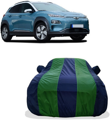 Tricway Car Cover For Hyundai Kona Electric Premium Dual Tone Electric (With Mirror Pockets)(Green)