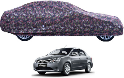 MOCKHE Car Cover For Toyota Etios (With Mirror Pockets)(Green)